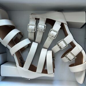 White Strappy Heeled Sandals